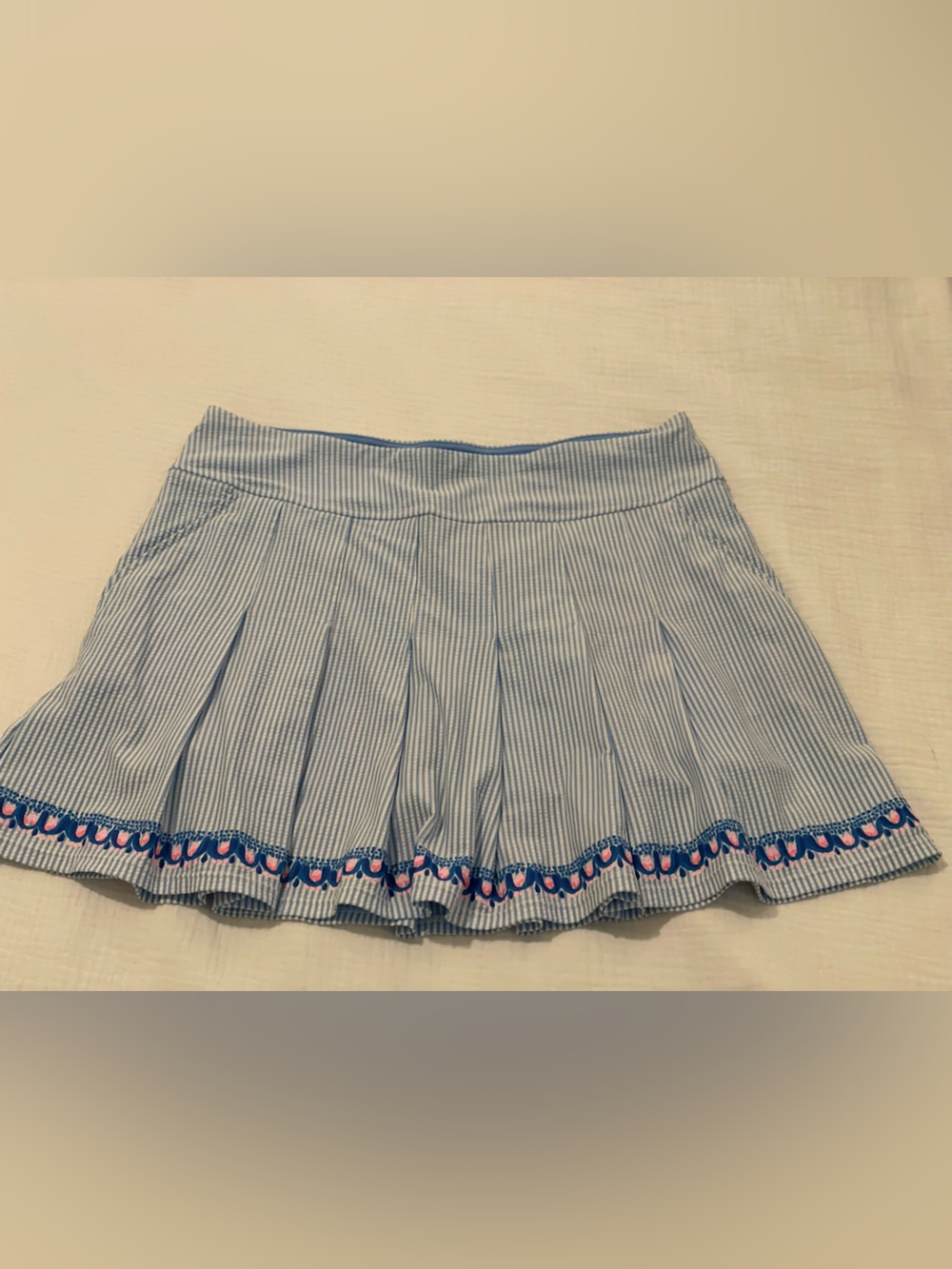 Lilly Pulitzer Blue and Pink Striped Skort